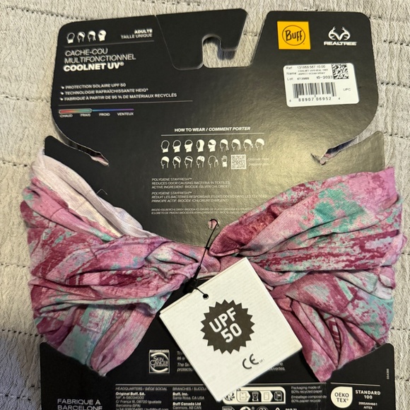 Buff Coolnet UV and Real Tree Neckwear in Aspect Ocean Spray - Picture 4 of 5